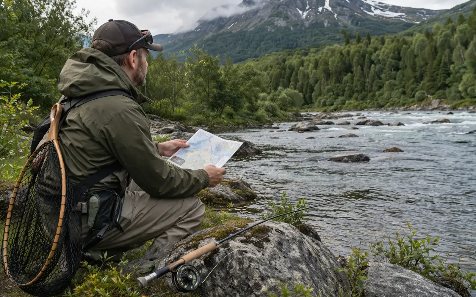 Supporting image for Laksefiske tillatelse 2026: Alta, Gaula og valg av riktig elvekort focused on Slik velger du riktig fiskekort første gang