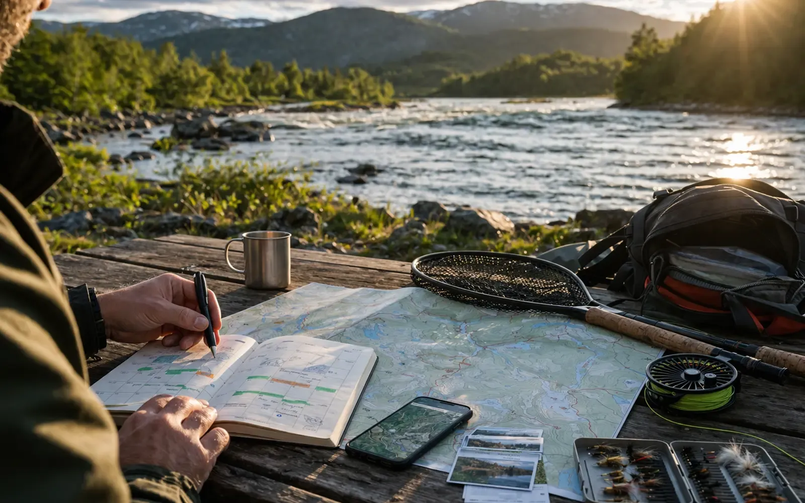 Supporting image for Fiske sesong kalender 2026: når åpner laks, ørret og sjøørret? focused on Prisnivå, tillegg og lokale forskjeller