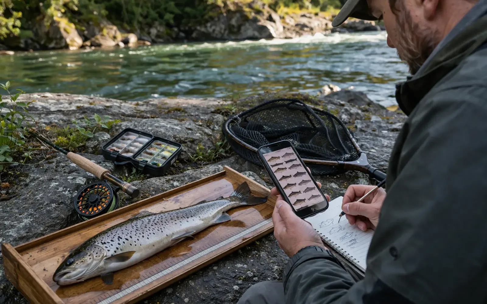 Supporting image for Fiskeminimumsstørrelse Norge: minstemål du må kjenne før du fisker focused on Slik velger du riktig fiskekort første gang