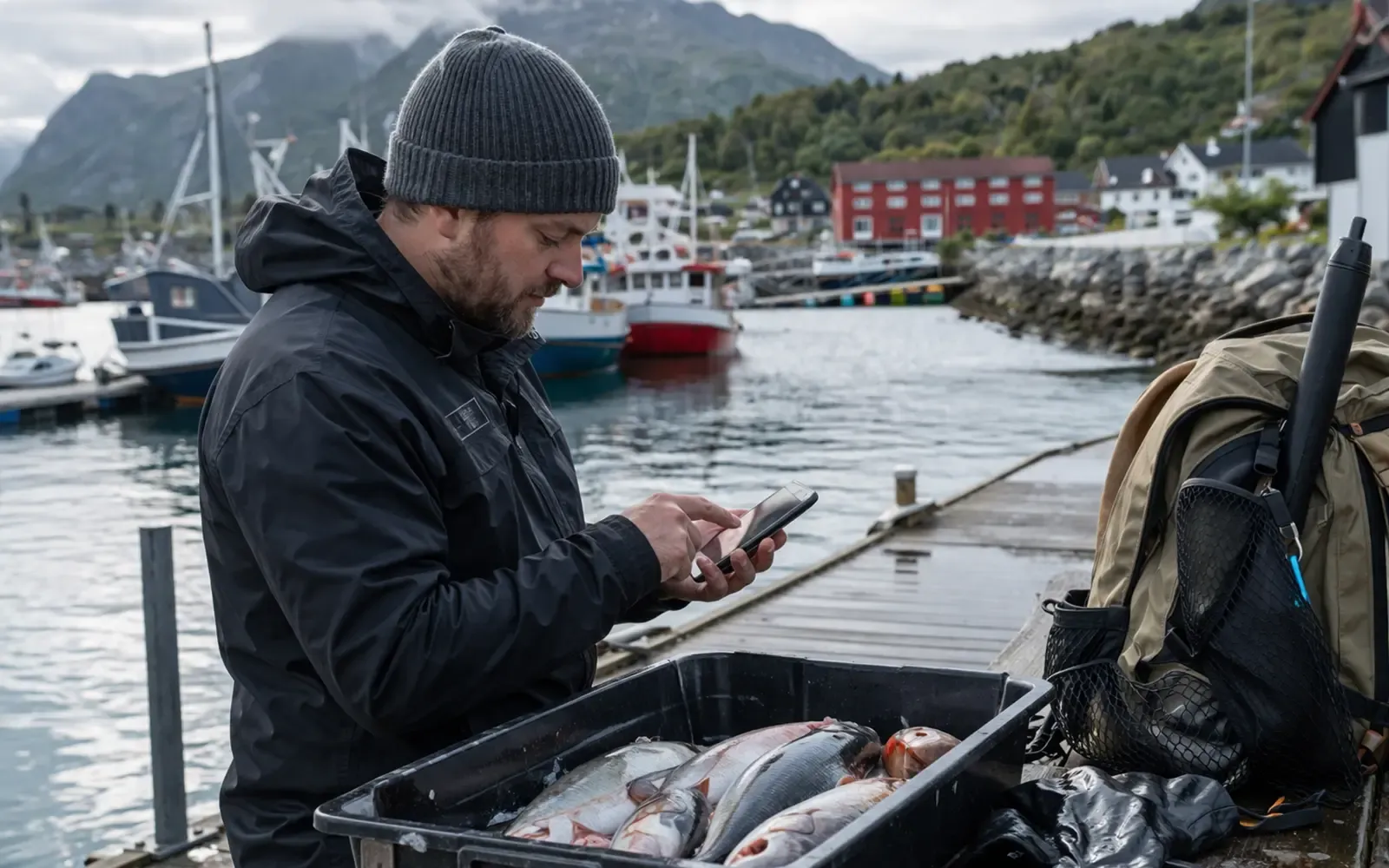 Illustrasjonsbilde for seksjonen Slik velger du riktig fiskekort første gang i artikkel om Sjøfiske regler Norge for turister: lisens, kvoter og dokumentasjon