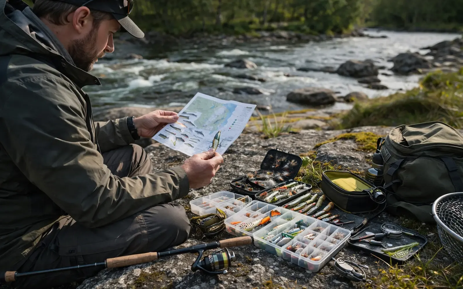 Supporting image for Utstyr krav fiske Norge: hva er lov av stang, agn og redskap? focused on Slik velger du riktig fiskekort første gang